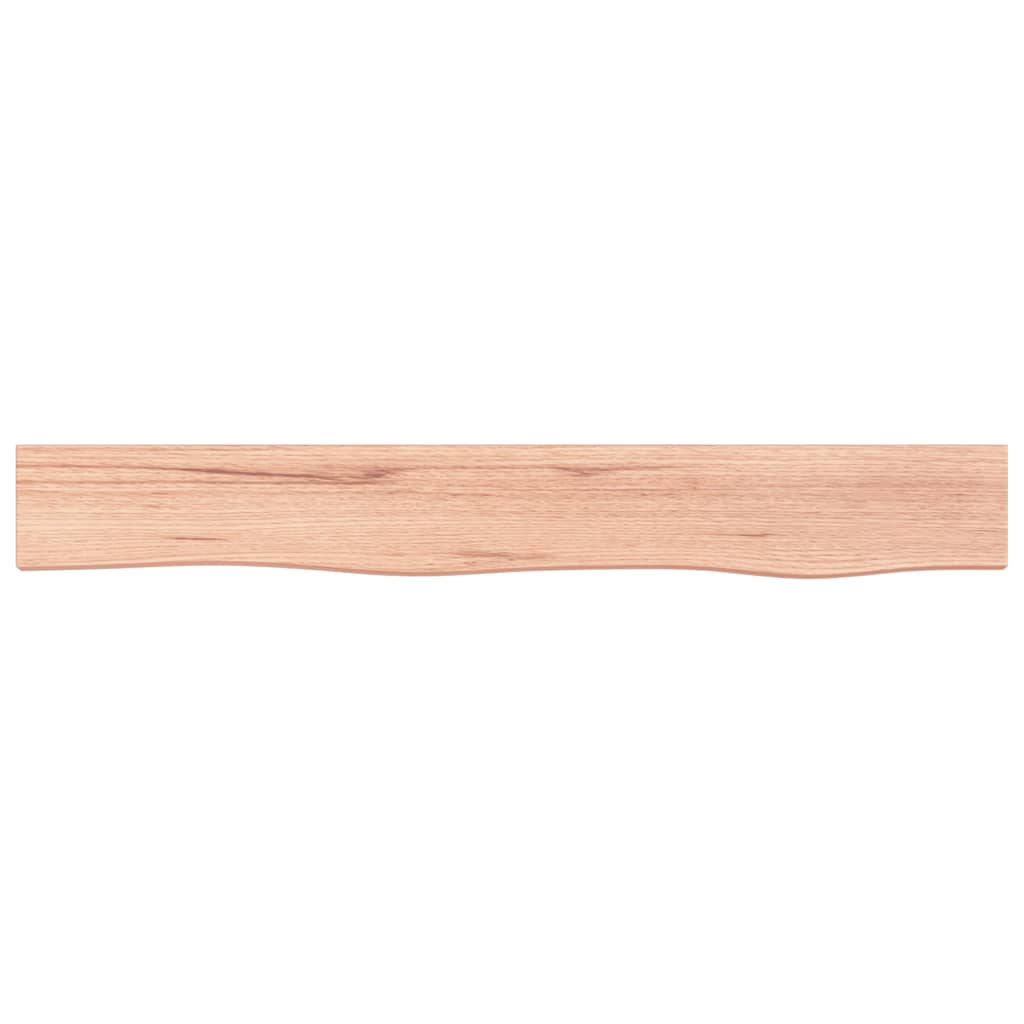 Ripiano Muro Marrone Chiaro 80x10x4 cm Massello Rovere Trattato