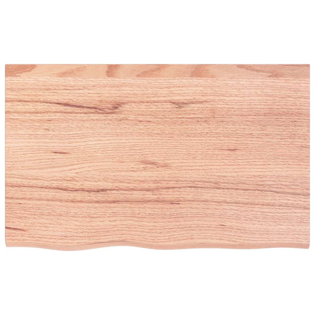 Ripiano Muro Marrone 80x50x(2-4) cm Massello Rovere Trattato