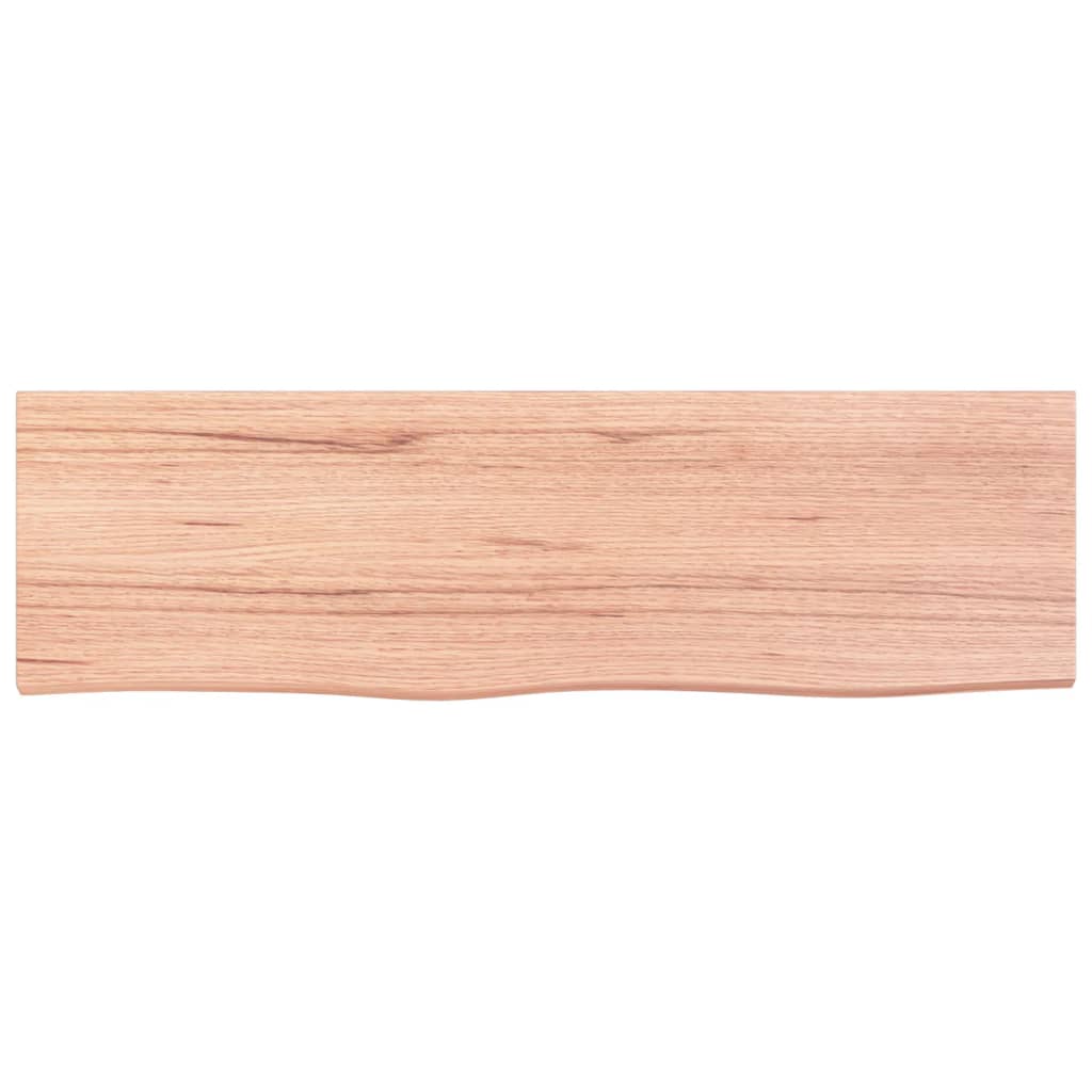 Ripiano Muro Marrone Chiaro 100x30x2cm Massello Rovere Trattato