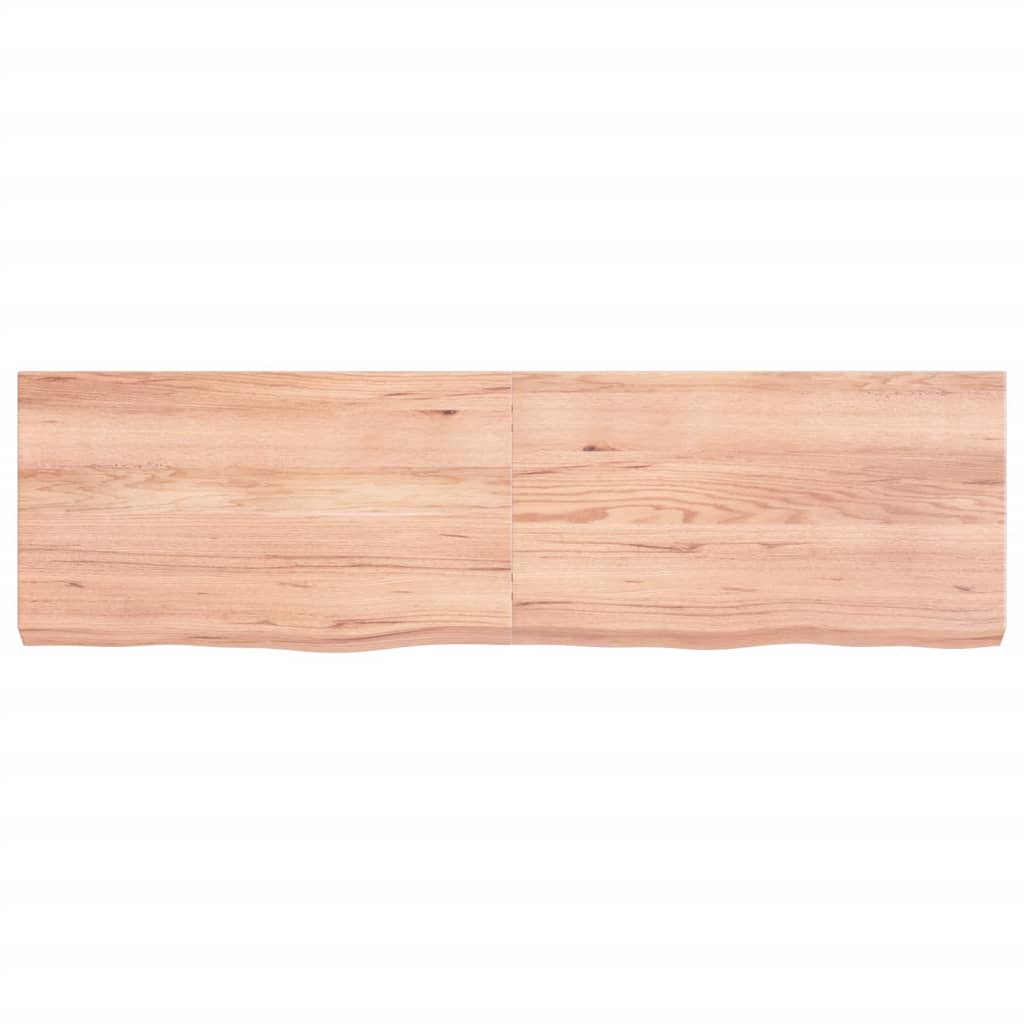 Ripiano Muro Marrone 140x40x(2-6) cm Massello Rovere Trattato