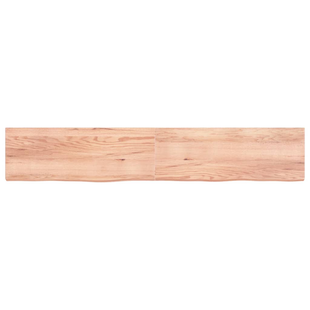 Ripiano Muro Marrone 220x40x(2-6) cm Massello Rovere Trattato