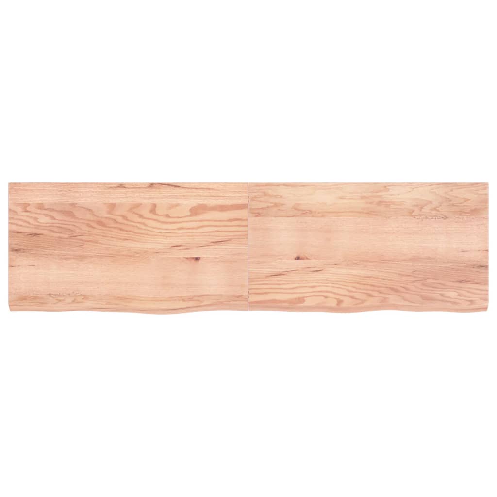 Ripiano Muro Marrone 220x60x(2-6) cm Massello Rovere Trattato