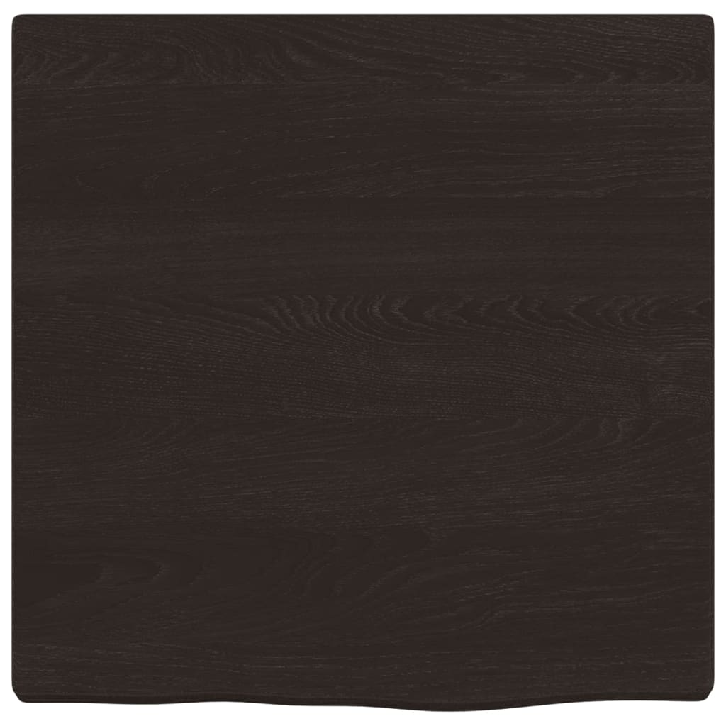 Ripiano Muro Marrone Scuro 40x40x2 cm Massello Rovere Trattato
