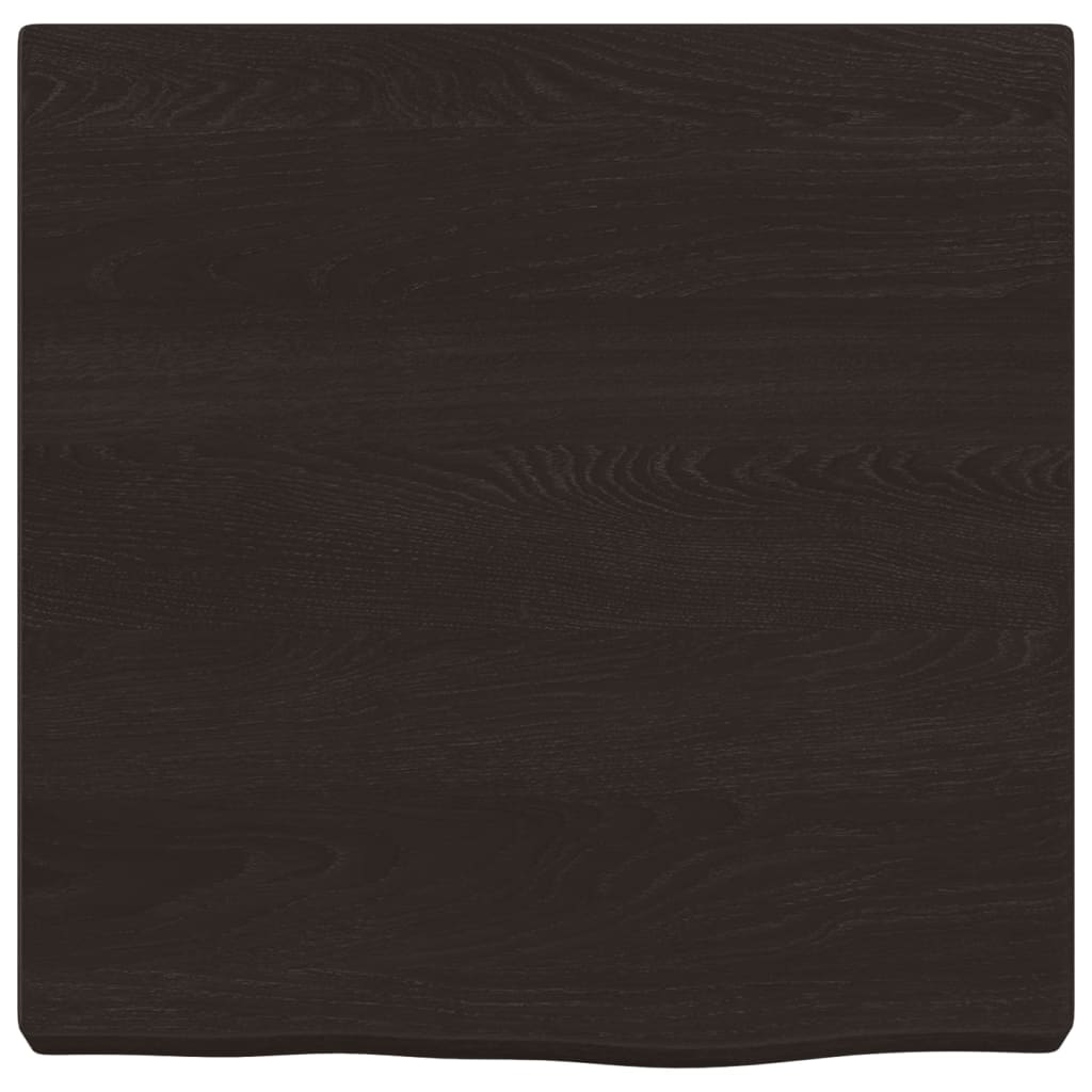 Ripiano Marrone Scuro 40x40x(2-4) cm Massello Rovere Trattato