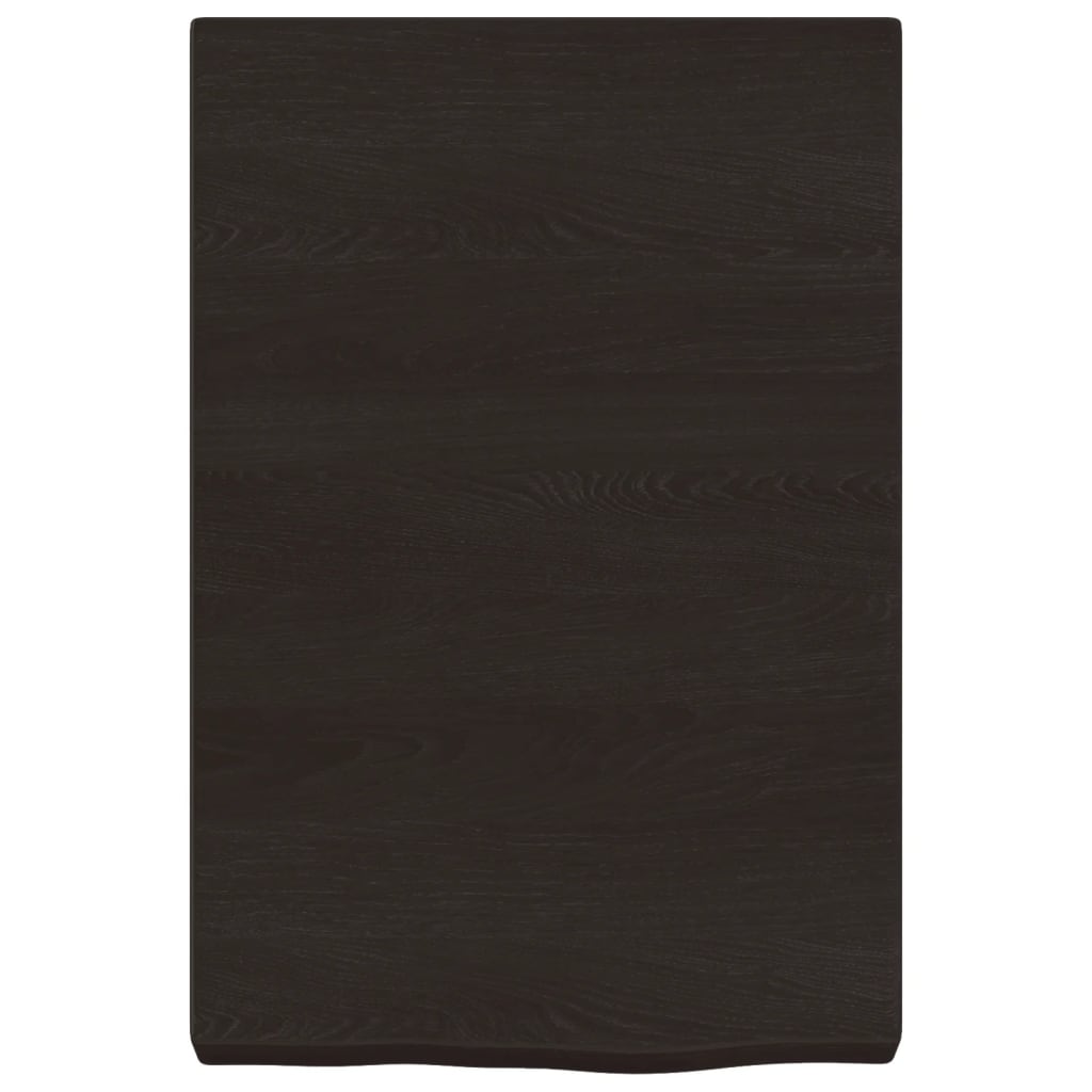 Ripiano Marrone Scuro 40x60x(2-6) cm Massello Rovere Trattato