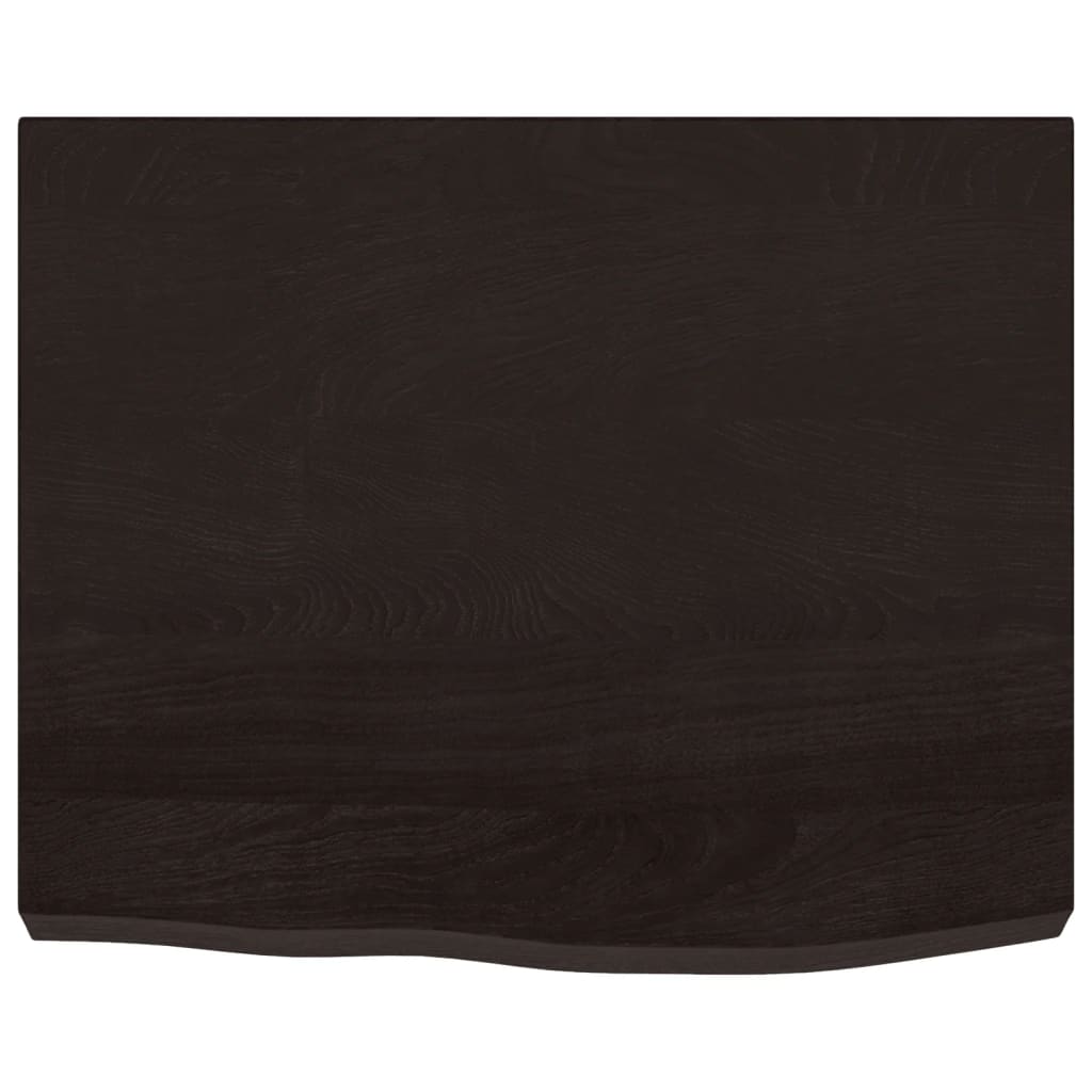 Ripiano Marrone Scuro 60x30x(2-6) cm Massello Rovere Trattato