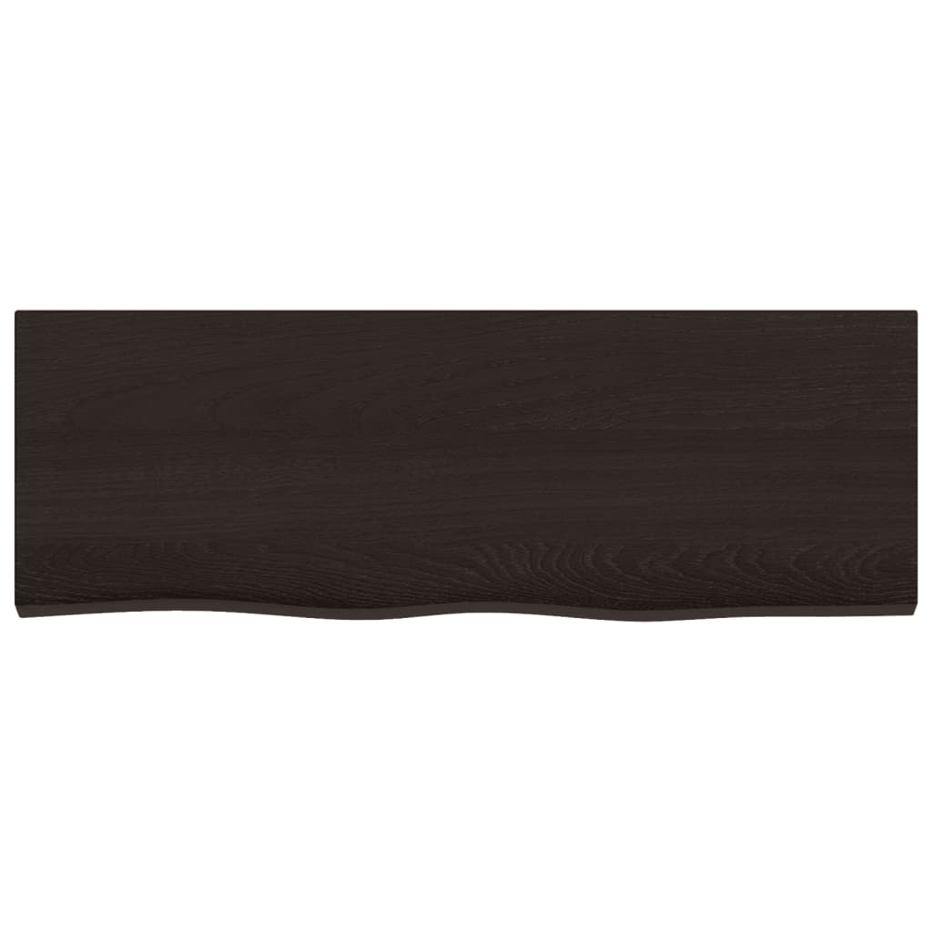 Ripiano Marrone Scuro 80x30x(2-4) cm Massello Rovere Trattato