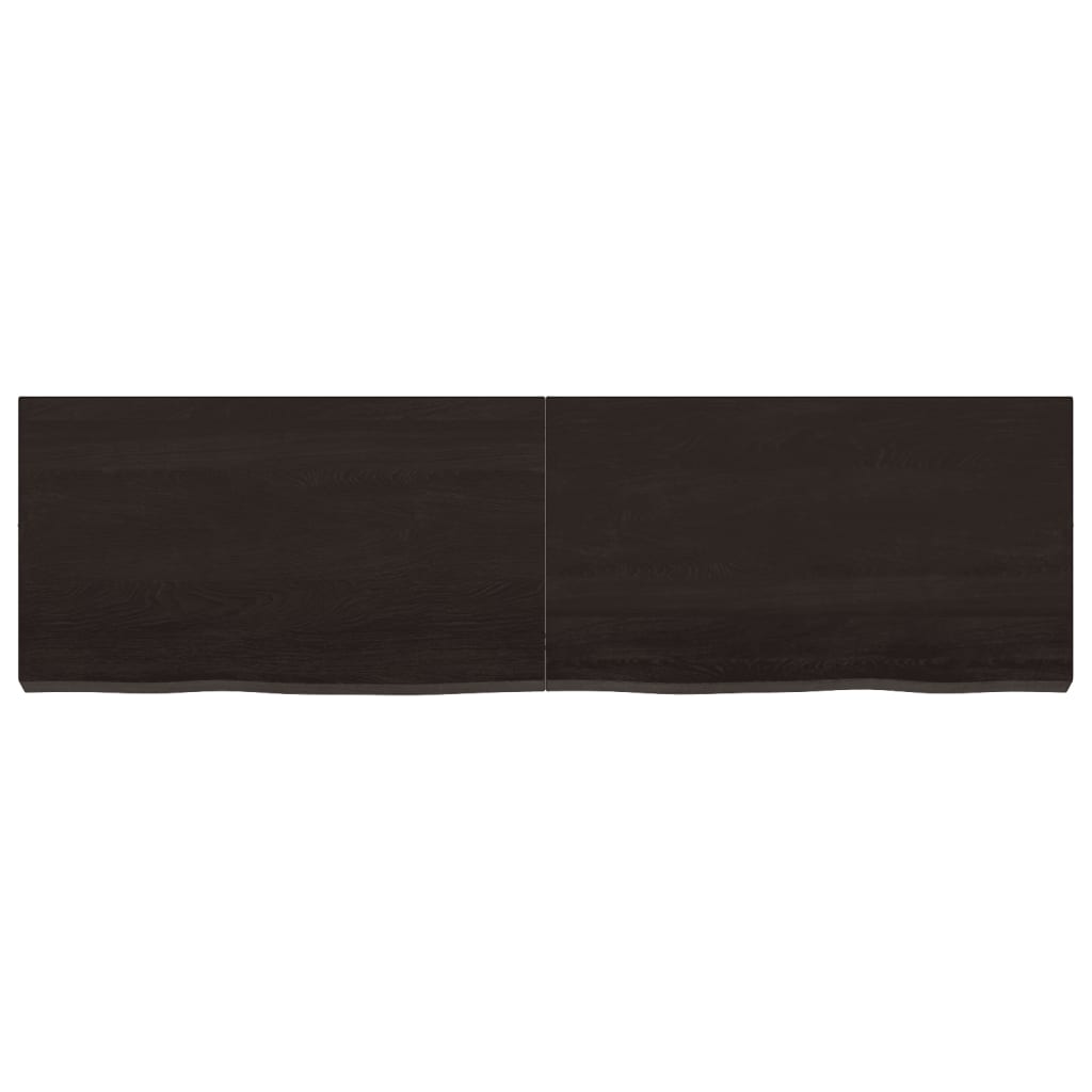 Ripiano Marrone Scuro 140x40x(2-6) cm Massello Rovere Trattato
