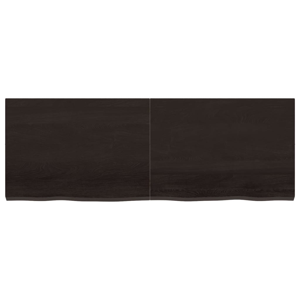 Ripiano Marrone Scuro 140x50x(2-4) cm Massello Rovere Trattato