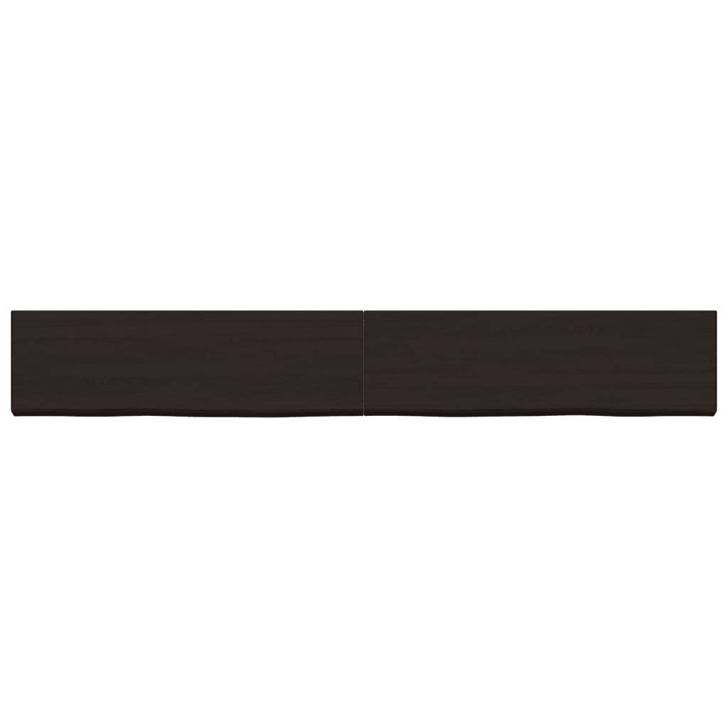 Ripiano Marrone Scuro 200x30x(2-6) cm Massello Rovere Trattato