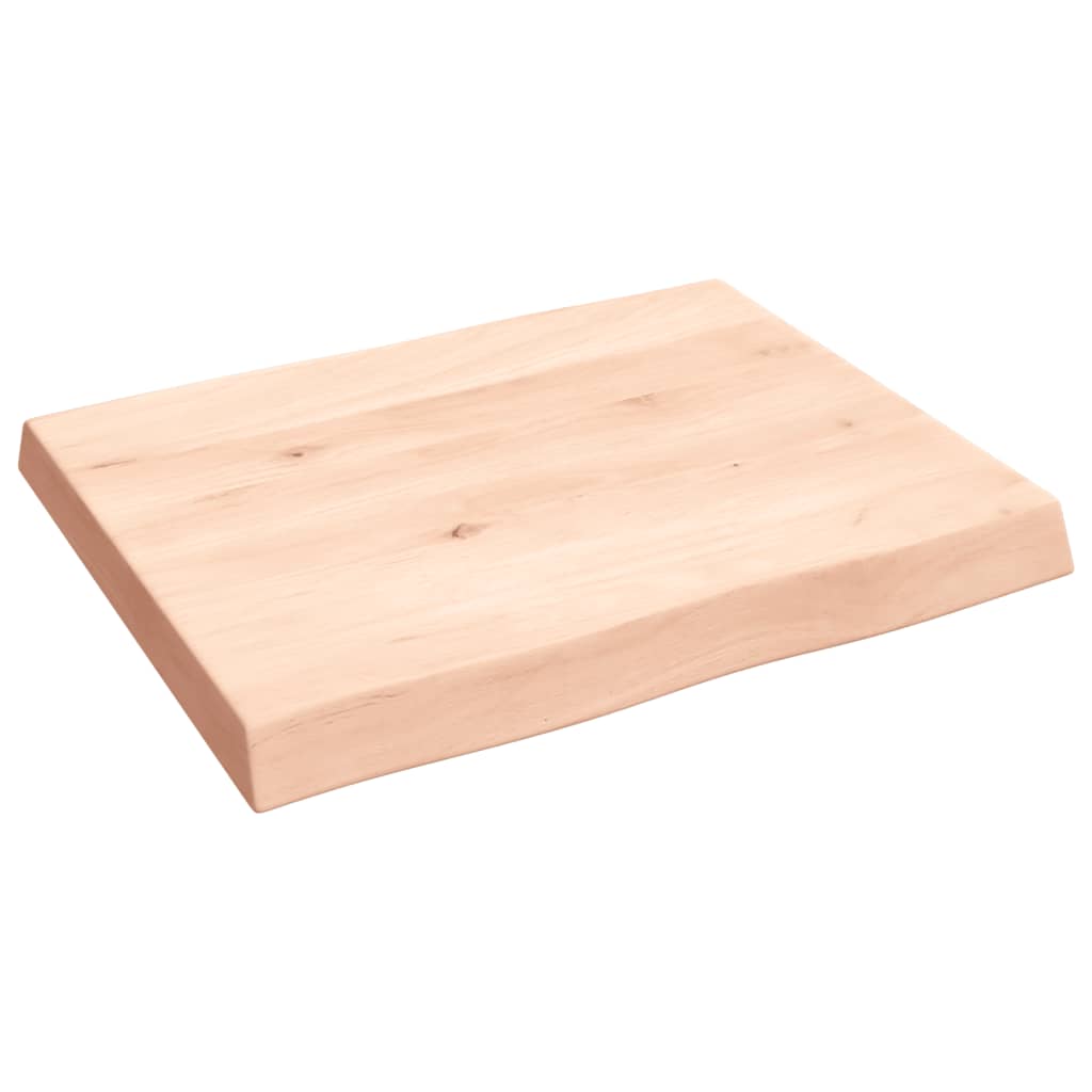Piano per Tavolo 60x50x(2-6) cm Rovere Non Trattato Bordi Vivi