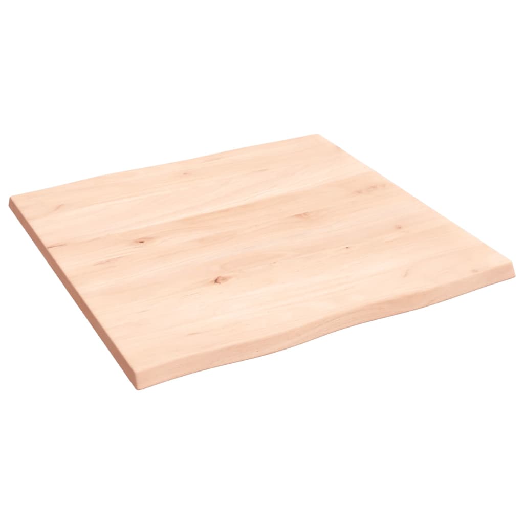 Piano per Tavolo 60x60x2 cm in Rovere Non Trattato Bordi Vivi