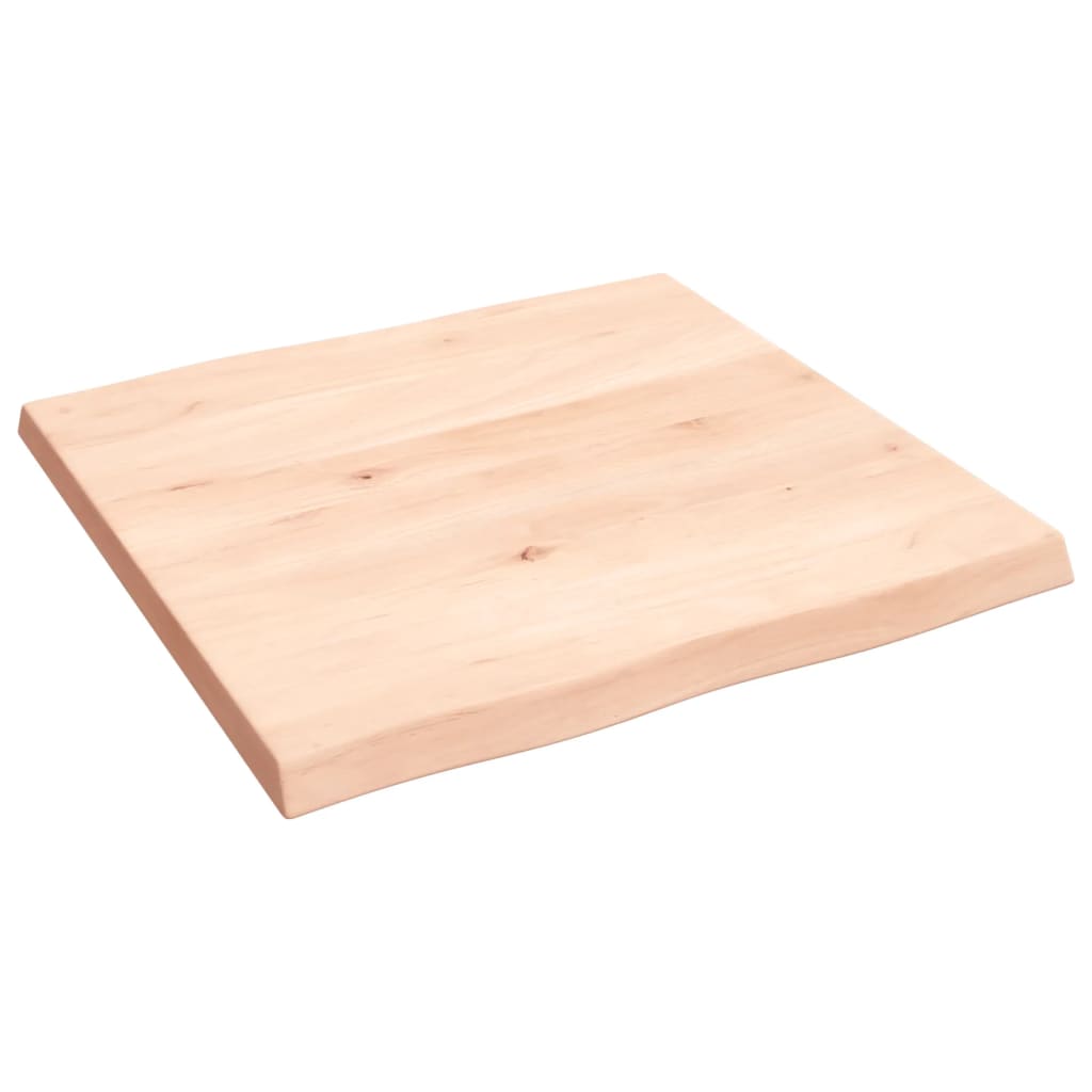 Piano per Tavolo 60x60x(2-4) cm Rovere Non Trattato Bordi Vivi