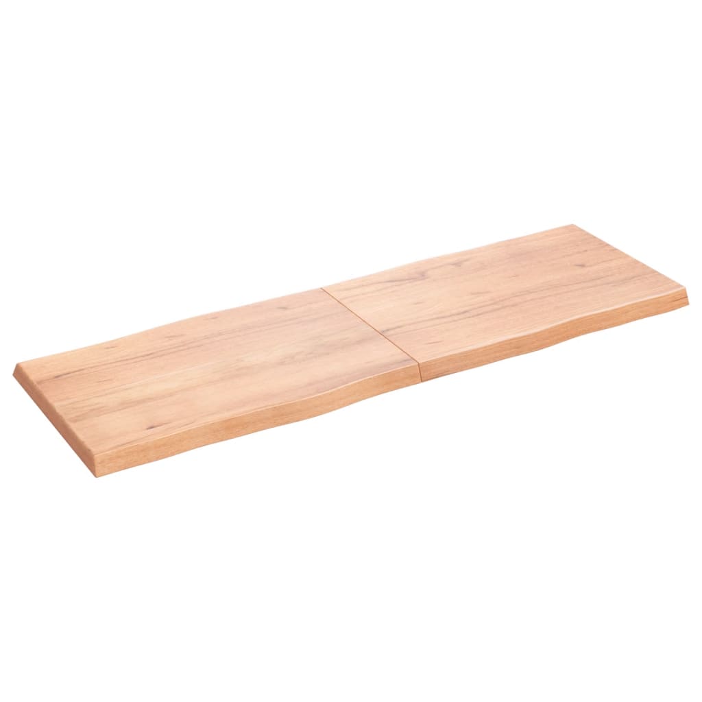 Piano Tavolo Marrone Chiaro 180x60x(2-6) cm Rovere Non Trattato