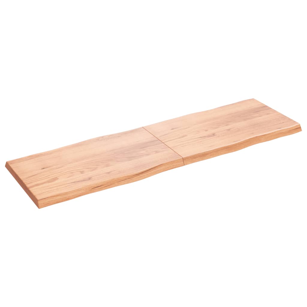 Piano Tavolo Marrone Chiaro 200x60x(2-6) cm Rovere Non Trattato