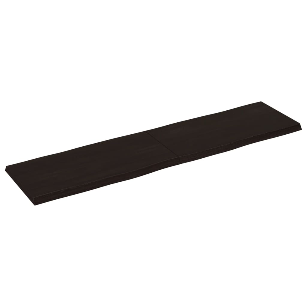 Piano Tavolo Marrone Scuro 160x40x(2-4)cm Rovere Non Trattato