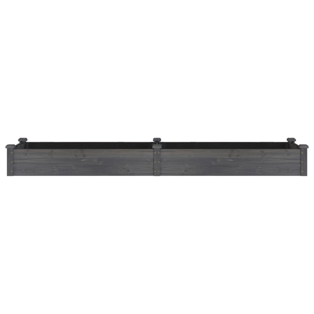 Fioriera Giardino con Fodera Grigia 240x60x25 cm Massello Abete