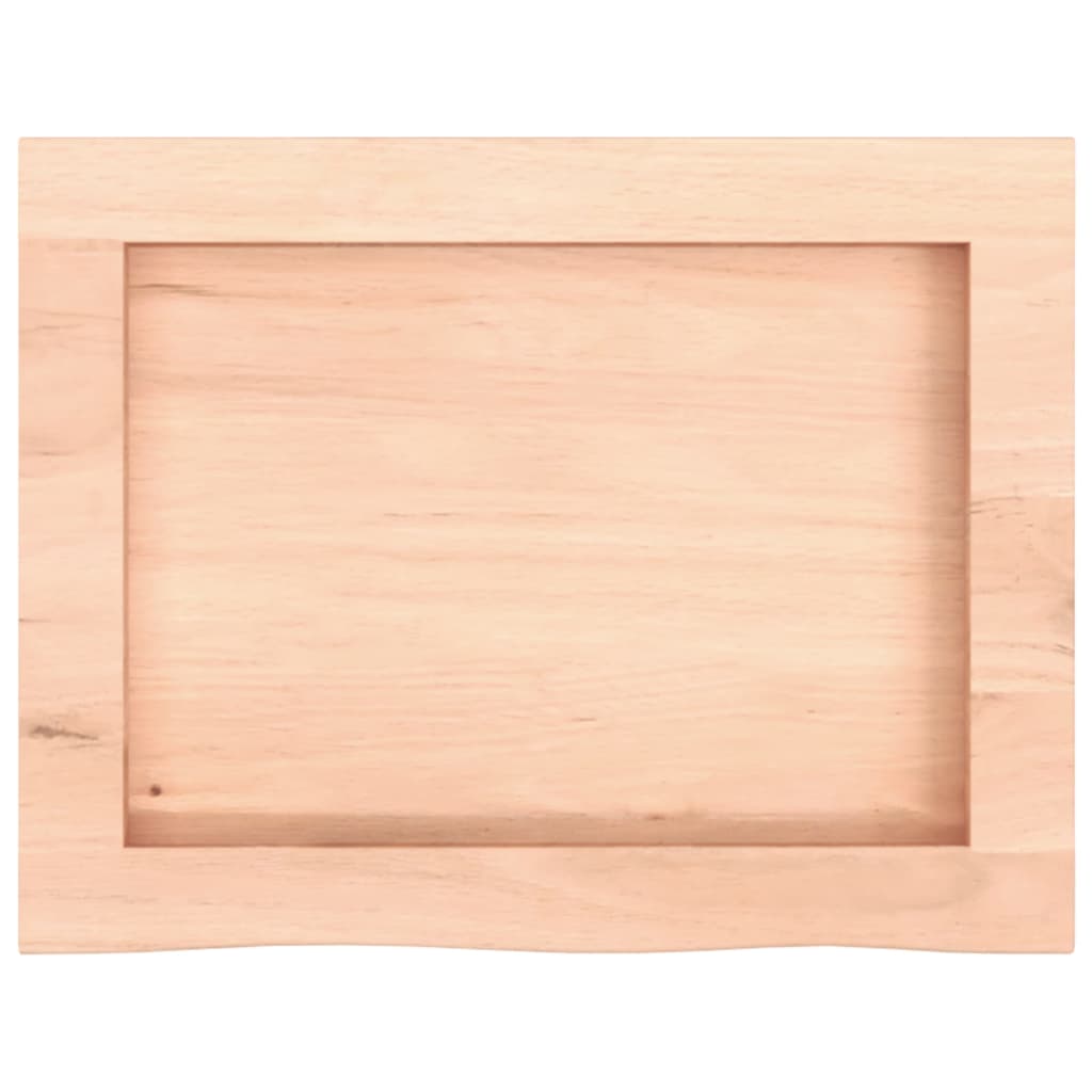 Piano Bagno 40x30x(2-4) cm in Legno Massello Non Trattato
