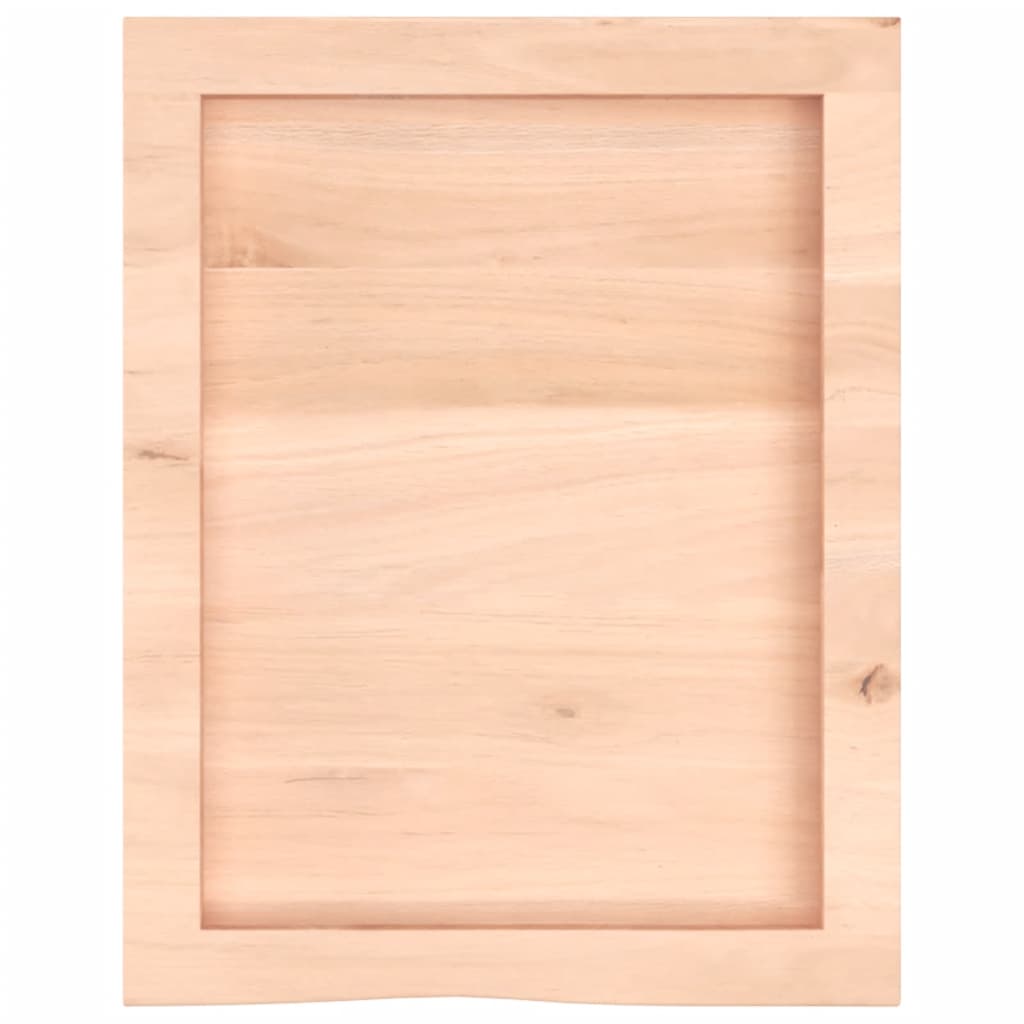 Piano Bagno 40x50x(2-4) cm in Legno Massello Non Trattato