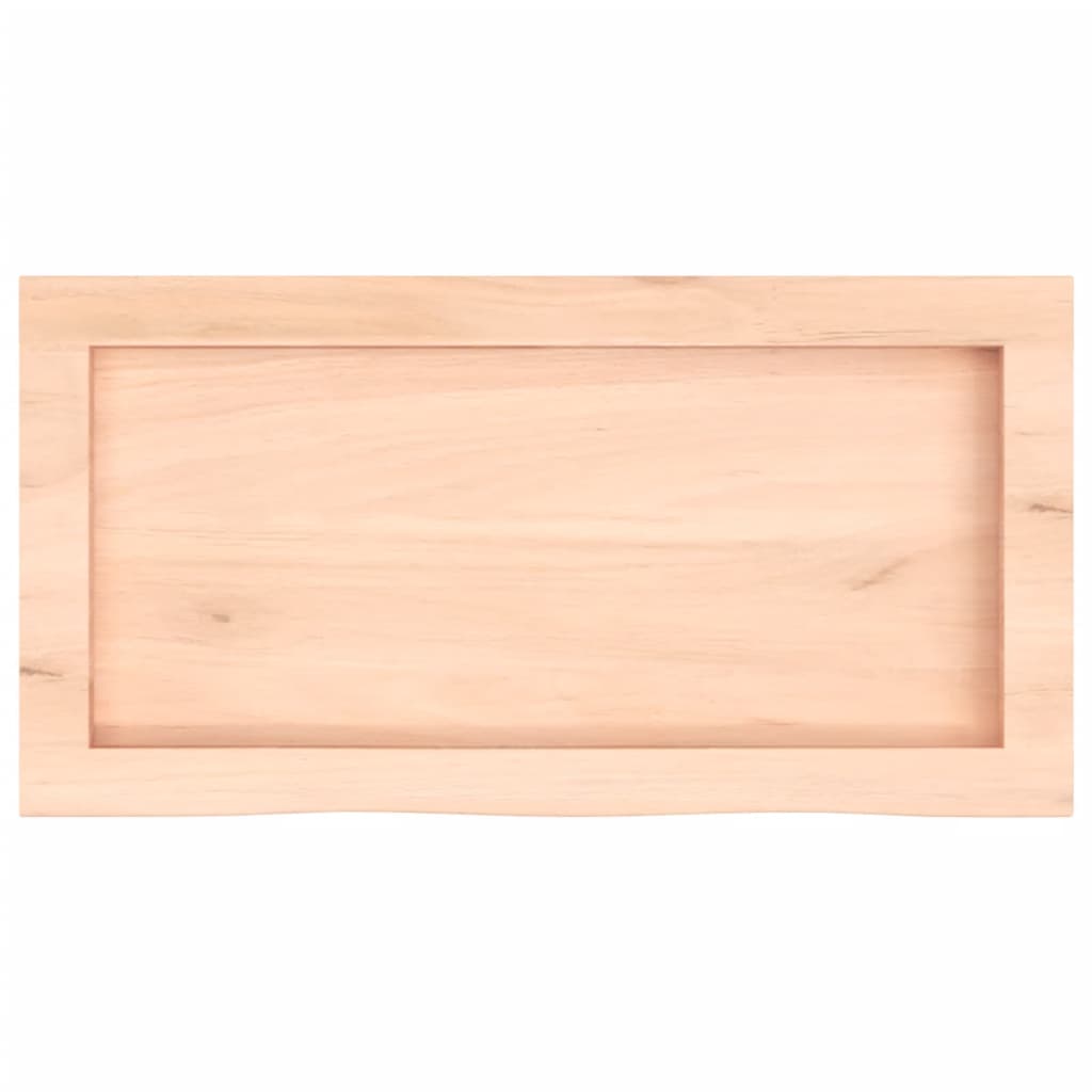 Piano Bagno 60x30x(2-4) cm in Legno Massello Non Trattato
