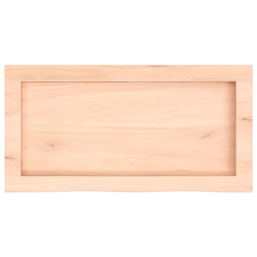 Piano Bagno 60x30x(2-6) cm in Legno Massello Non Trattato