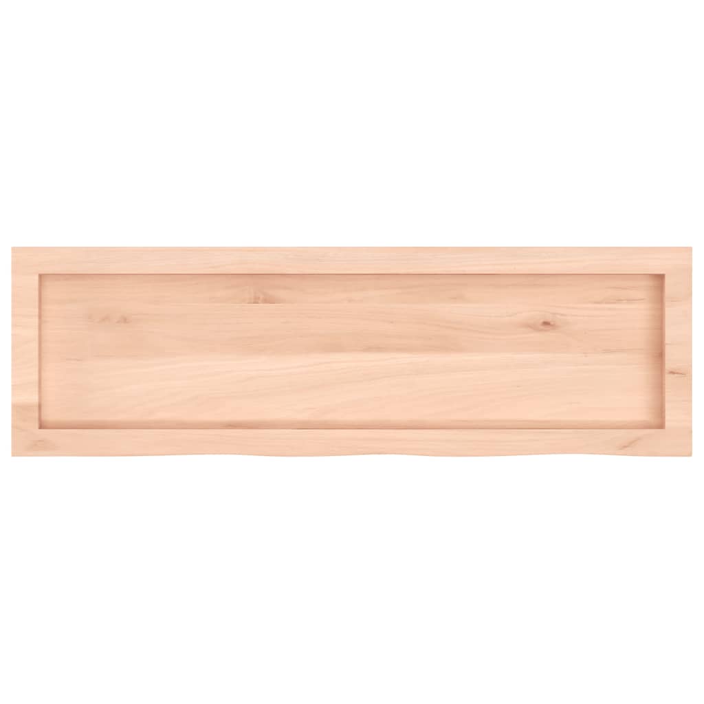 Piano Bagno 100x30x(2-6) cm in Legno Massello Non Trattato