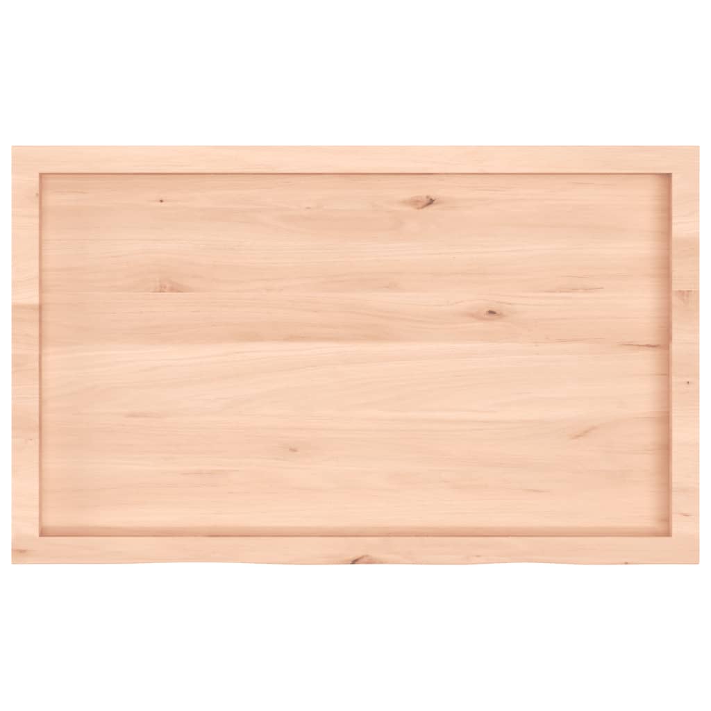 Piano Bagno 100x60x(2-4) cm in Legno Massello Non Trattato