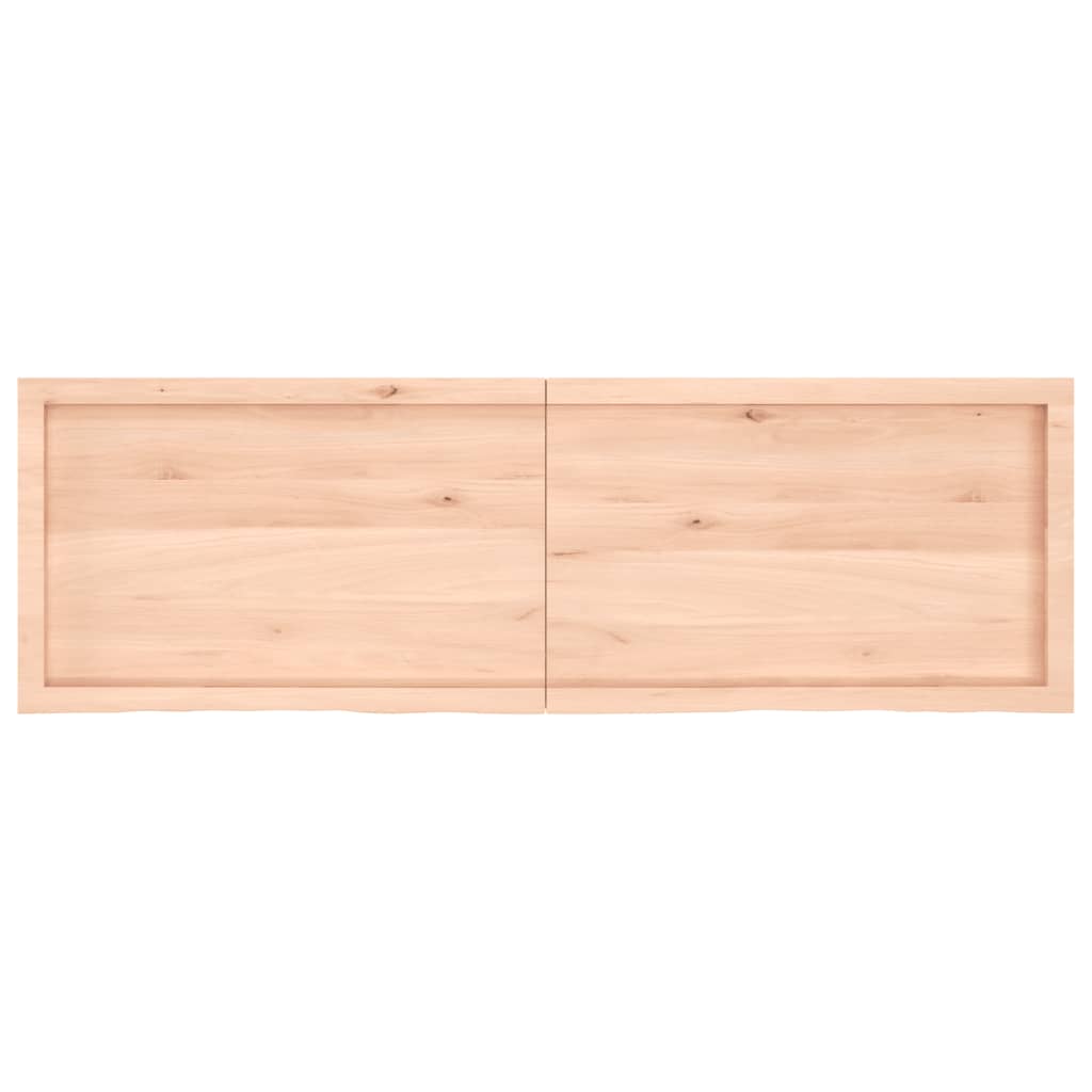 Piano Bagno 160x50x(2-6) cm in Legno Massello Non Trattato