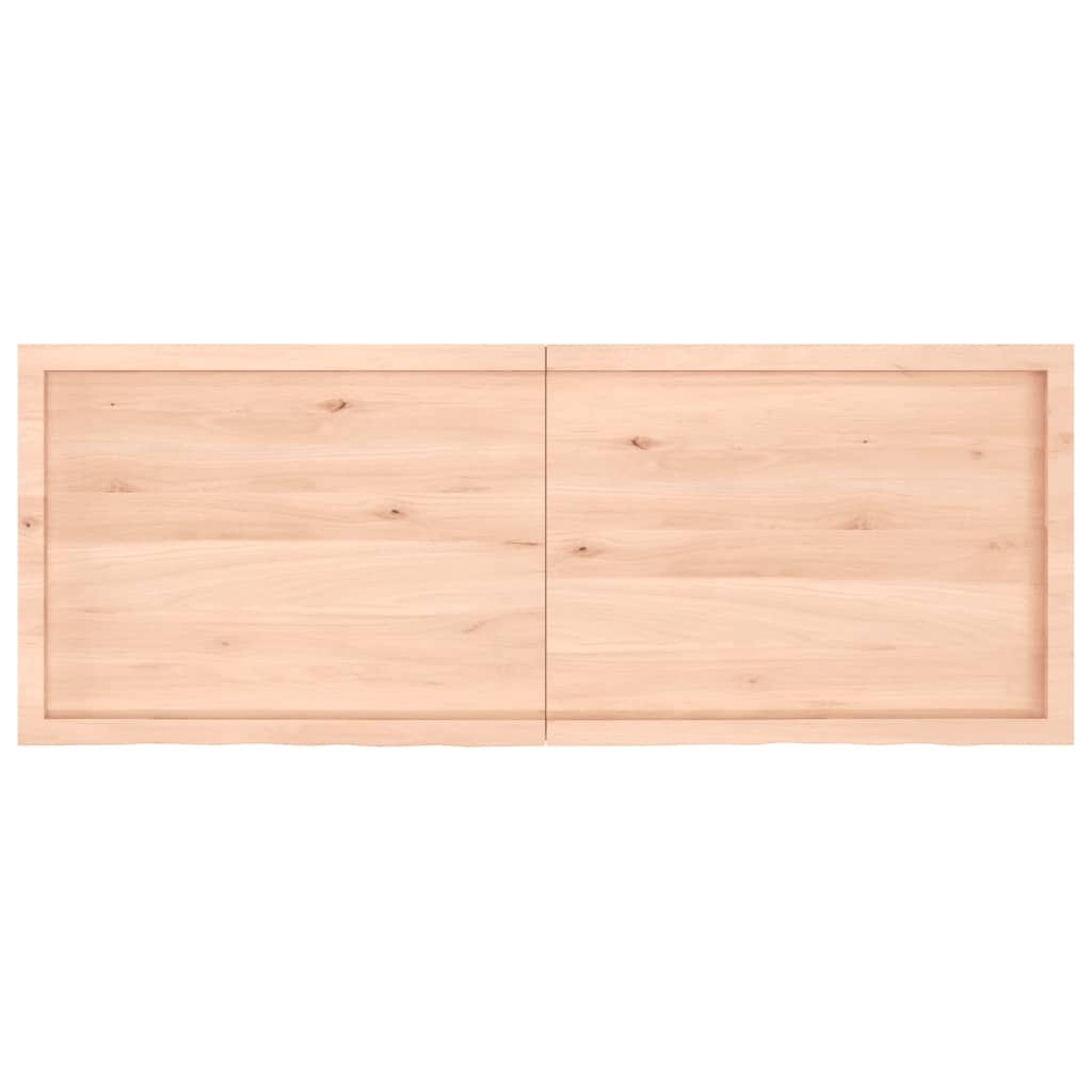 Piano Bagno 160x60x(2-6) cm in Legno Massello Non Trattato