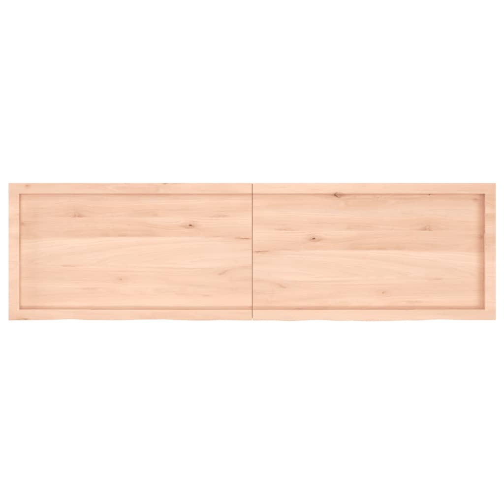 Piano Bagno 180x50x(2-4) cm in Legno Massello Non Trattato