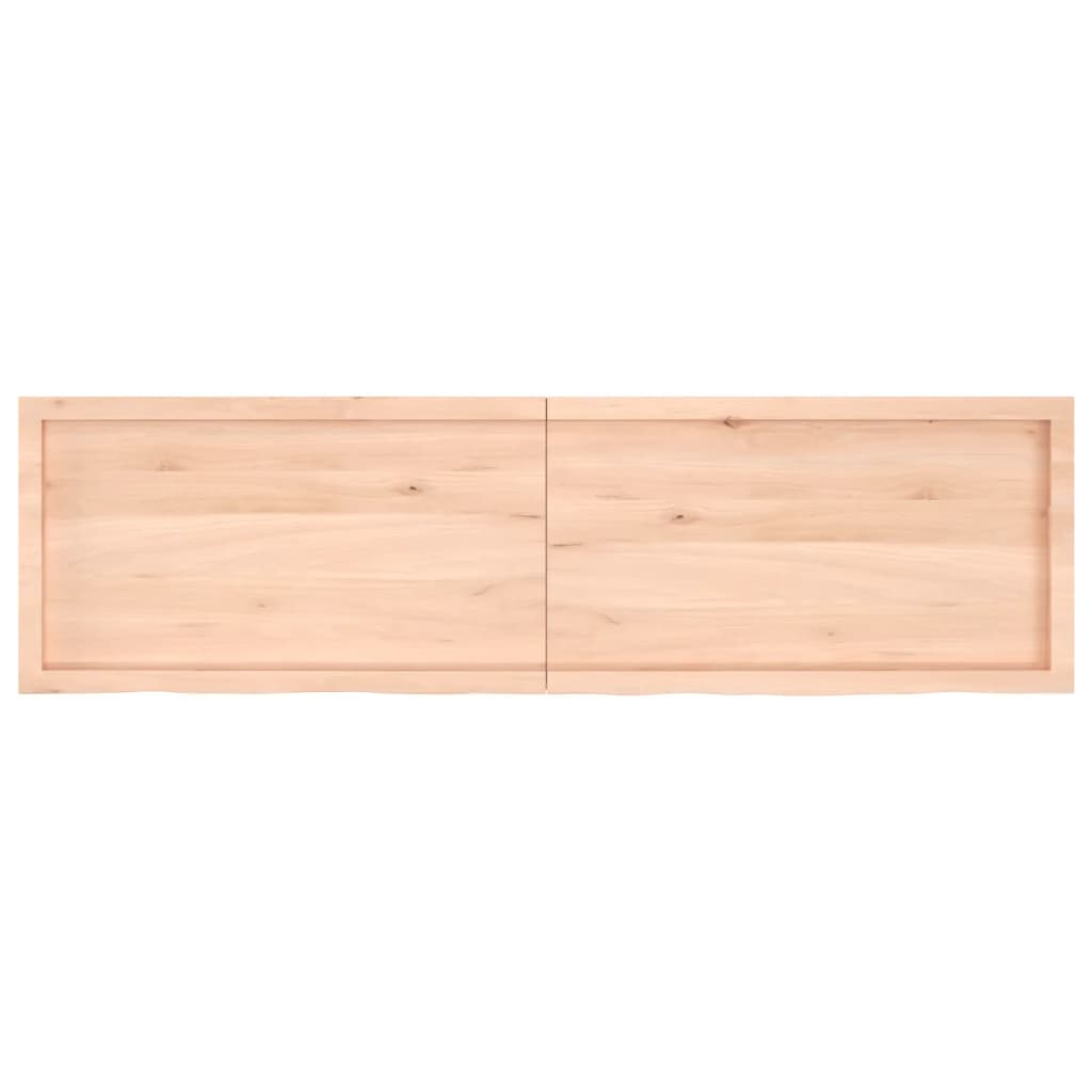 Piano Bagno 180x50x(2-6) cm in Legno Massello Non Trattato