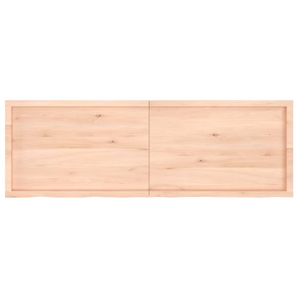 Piano Bagno 180x60x(2-4) cm in Legno Massello Non Trattato