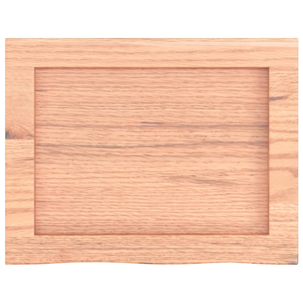 Piano Bagno Marrone 40x30x(2-6) cm Legno Massello Trattato