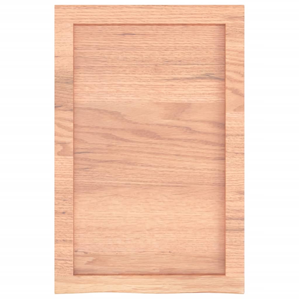 Piano Bagno Marrone 40x60x(2-4) cm Legno Massello Trattato