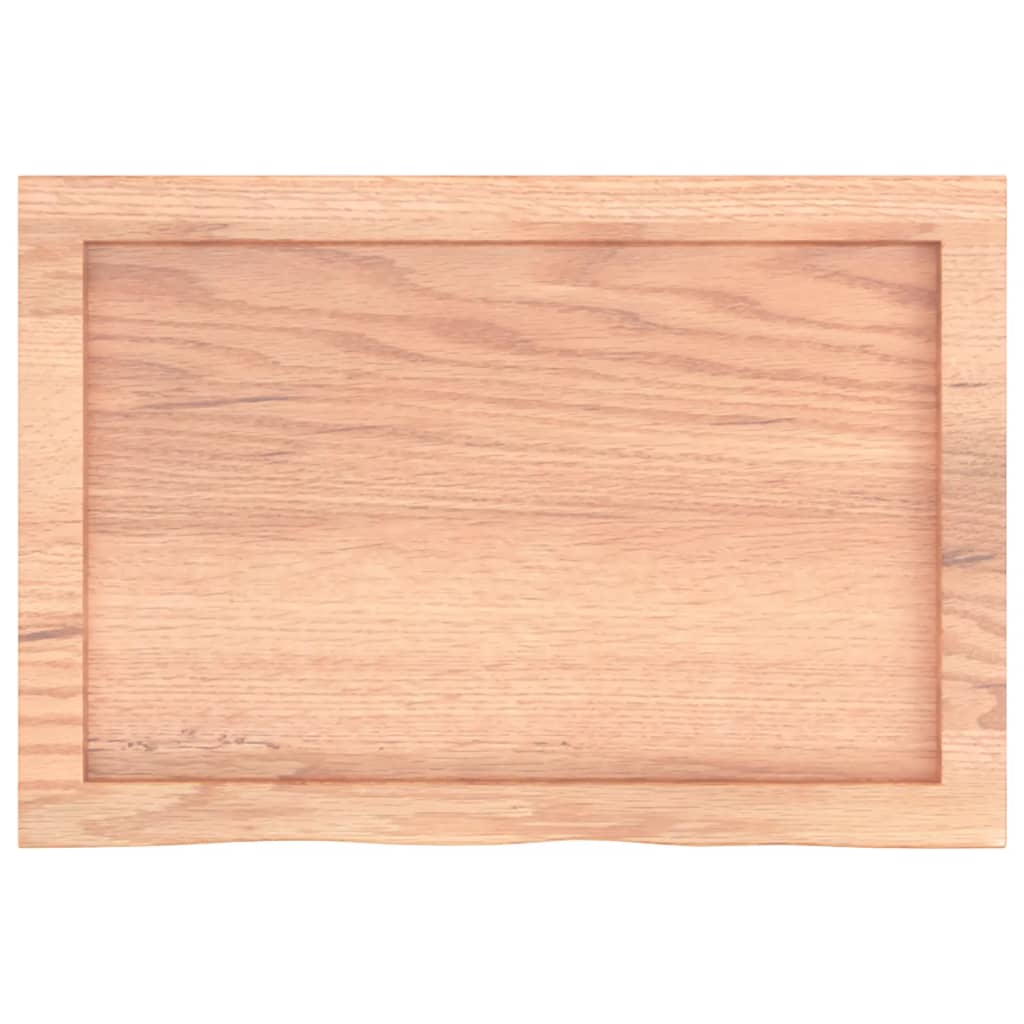 Piano Bagno Marrone 60x40x(2-4) cm Legno Massello Trattato