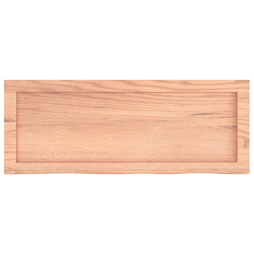 Piano Bagno Marrone 80x30x(2-4) cm Legno Massello Trattato