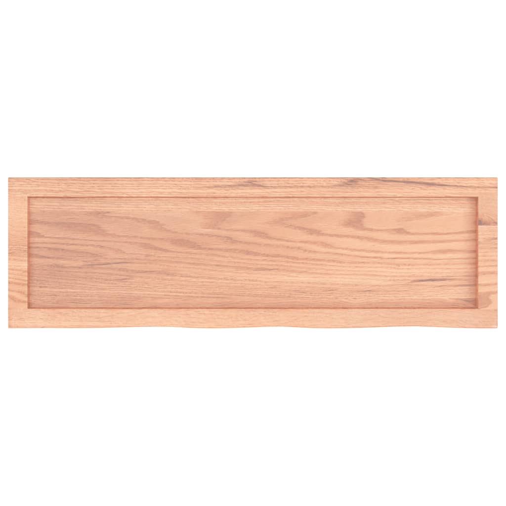 Piano Bagno Marrone 100x30x(2-6) cm Legno Massello Trattato