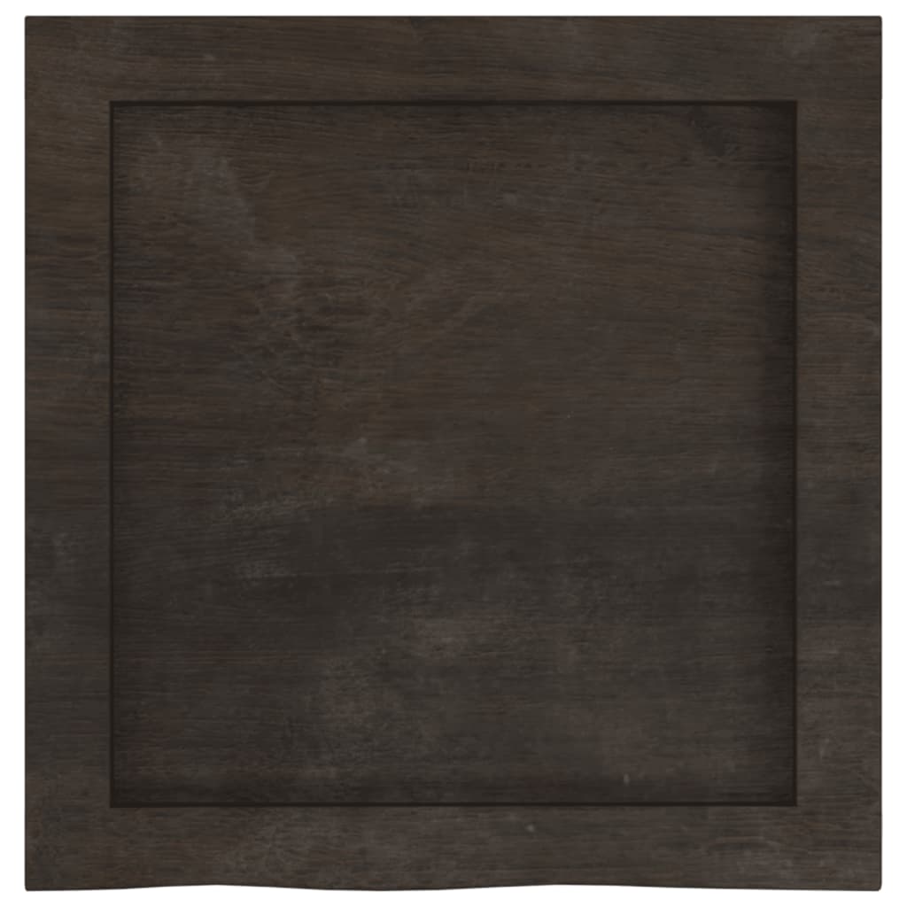 Piano Bagno Marrone Scuro 40x40x(2-4)cm Legno Massello Trattato