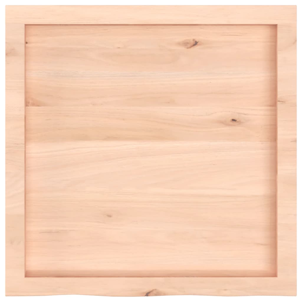 Piano per Tavolo 60x60x(2-6) cm in Rovere Massello Non Trattato