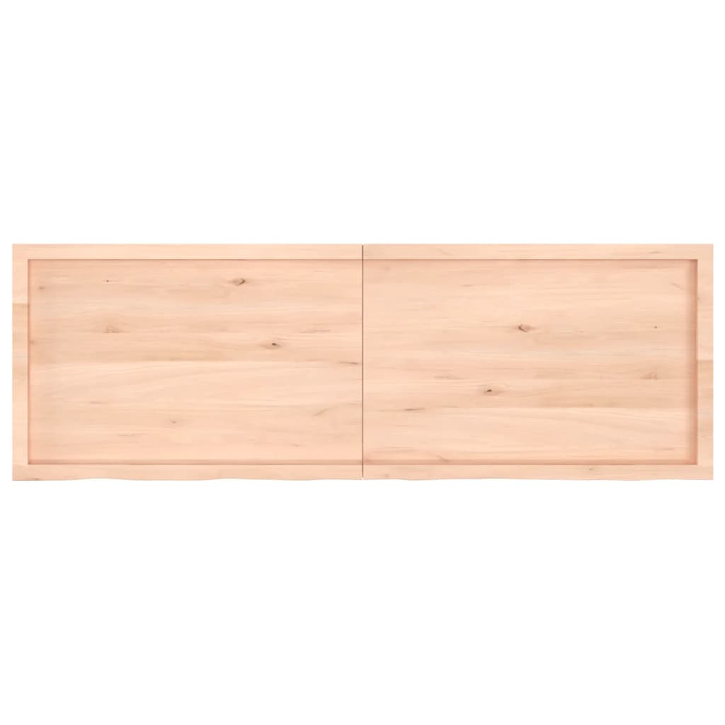 Piano per Tavolo 180x60x(2-4)cm in Rovere Massello Non Trattato