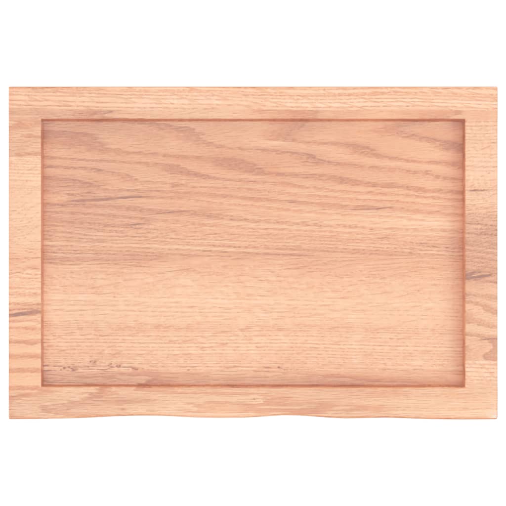 Piano Tavolo Marrone 60x40x(2-4) cm Massello Rovere Trattato
