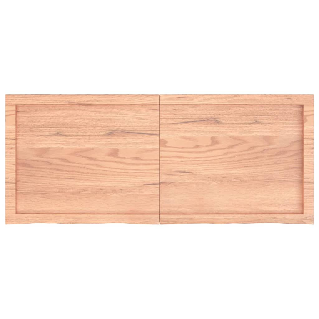 Piano Tavolo Marrone 120x50x(2-6) cm Massello Rovere Trattato