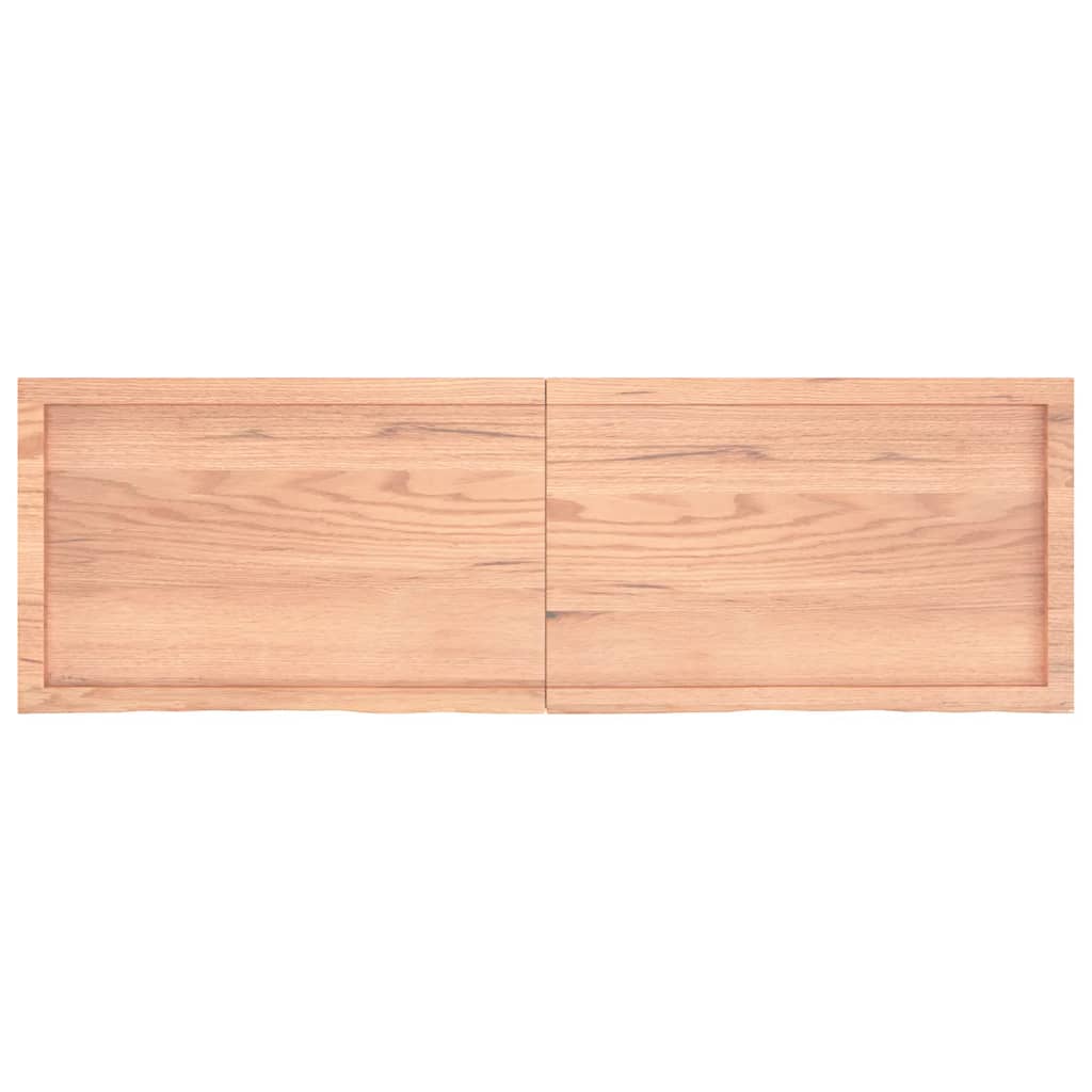 Piano Tavolo Marrone 160x50x(2-4) cm Massello Rovere Trattato