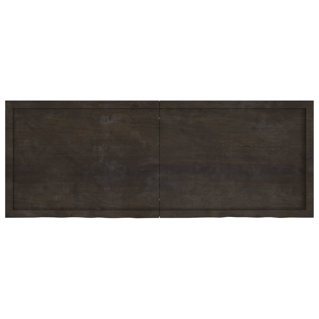 Piano Tavolo Marrone 160x60x(2-4) cm Rovere Massello Trattato