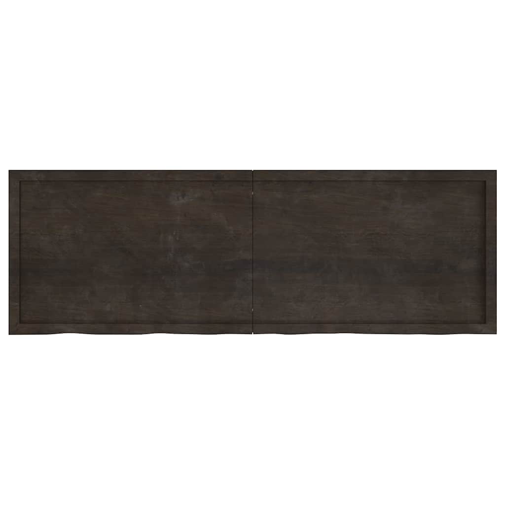 Piano Tavolo Marrone 180x60x(2-4) cm Rovere Massello Trattato