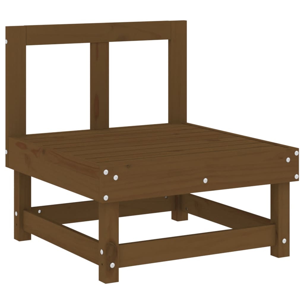 Set Salotto da Giardino 5 pz in Legno Massello di Pino ambra