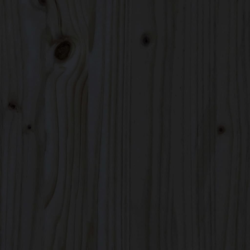 Set Salotto da Giardino 5 pz Nero in Legno Massello di Pino