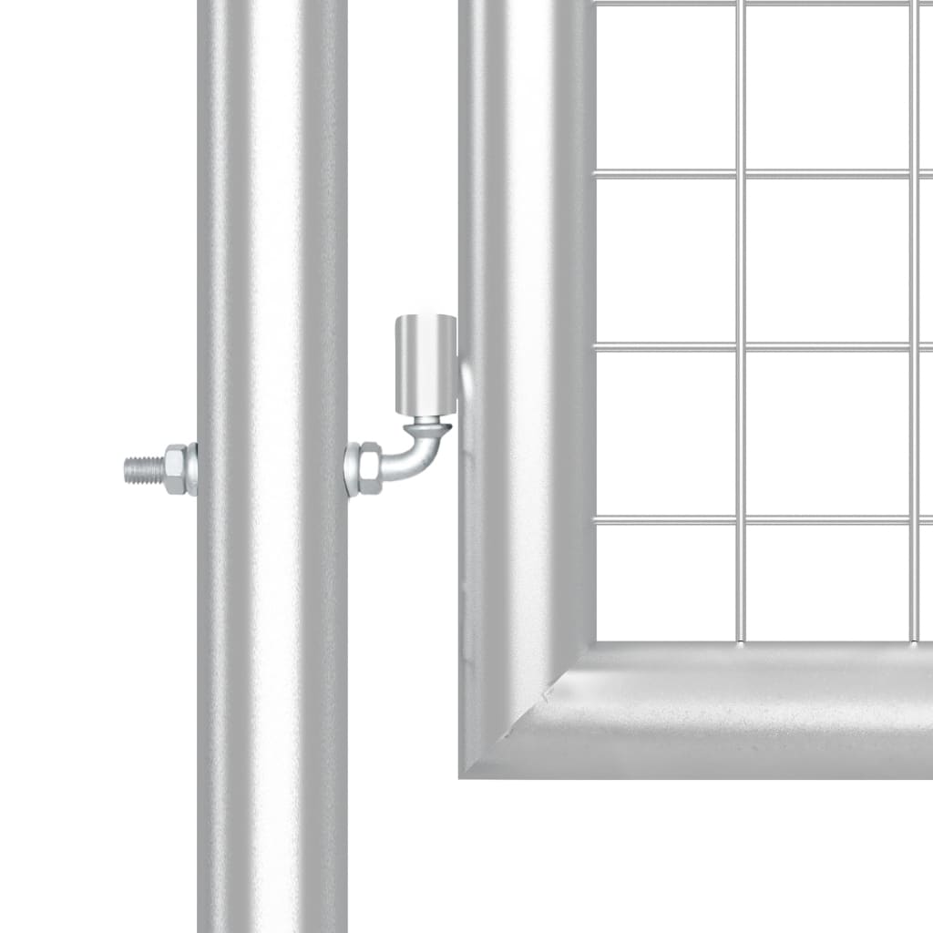 Cancello da Giardino in Rete Argento 500x175 cm Acciaio Zincato