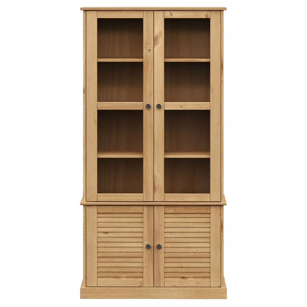 Vetrina VIGO 85x35x170 cm in Legno Massello di Pino