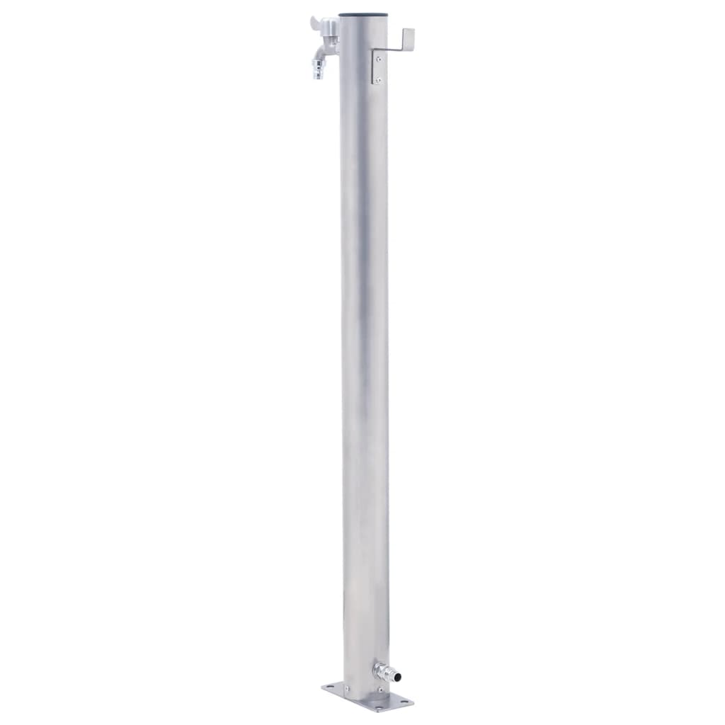 Colonna d'Acqua da Giardino 100 cm Acciaio Inox Rotonda